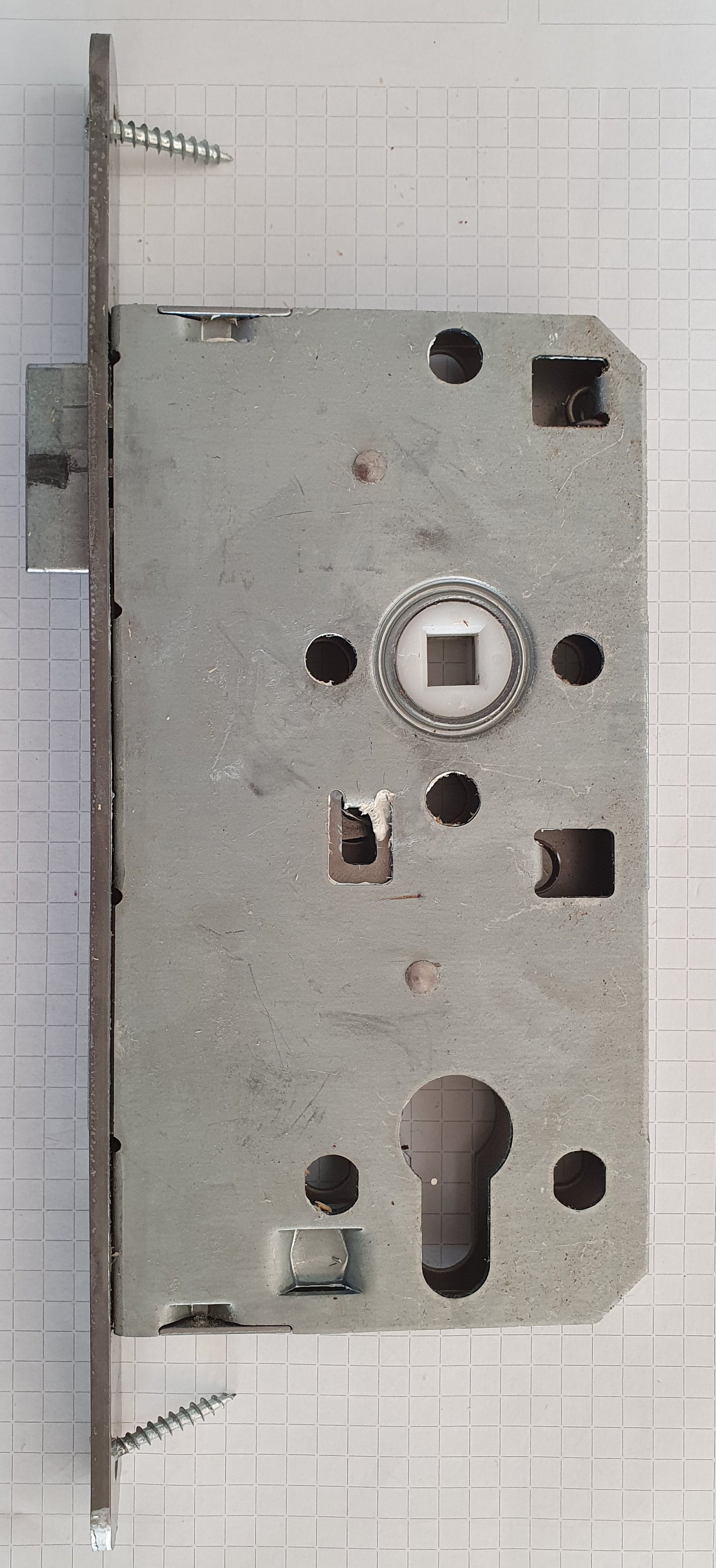 Türschloss / -beschlag, innen 20 x 235 mm DIN Rechts