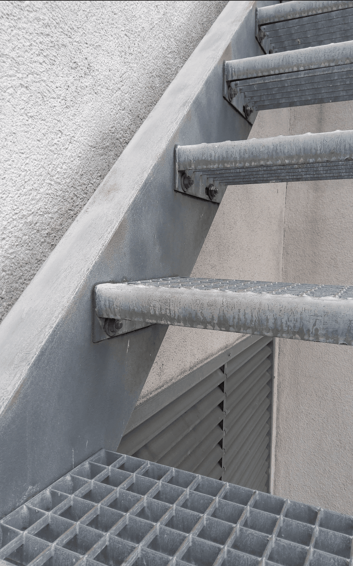 Gitterrosttreppe - Stahl 1160x3655x4750 - Edelstahl - Vorschaubild 5