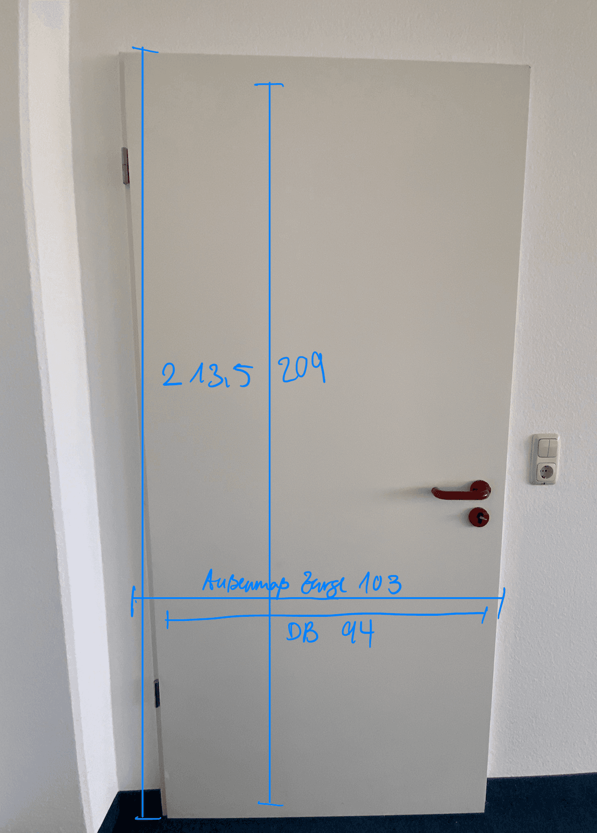 HEWI Innentür DIN R - Holz 103x213.5x10  - Vorschaubild 5