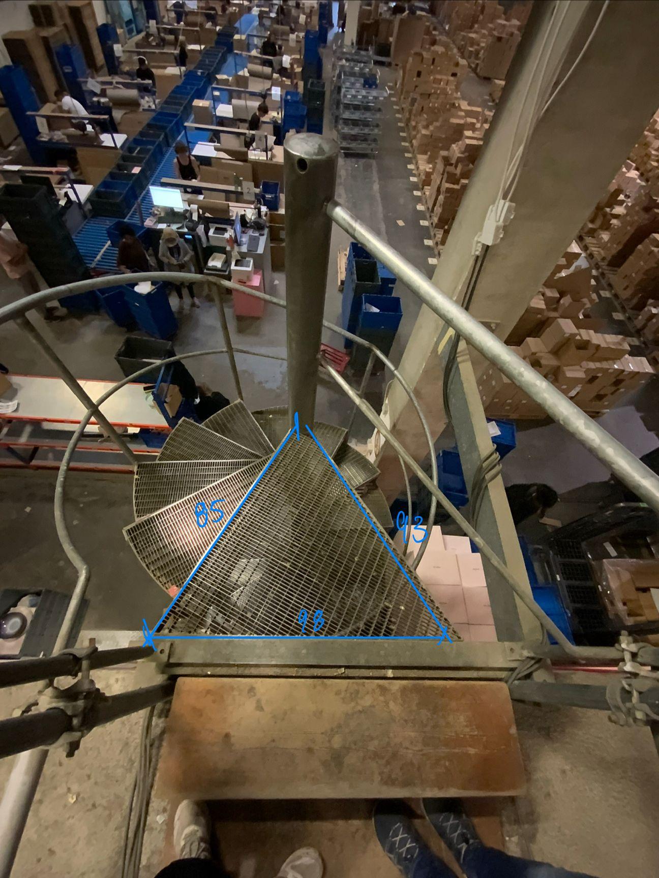 Wendeltreppe Gitterrost - Stahl verzinkt - Vorschaubild 5
