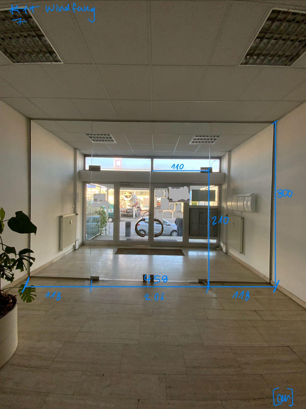 Windfang Glas - 458x300 cm  - Vorschaubild 2