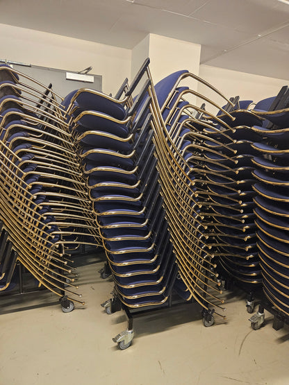 Konferenzstuhl Brunner blau gold