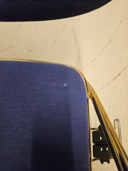 Konferenzstuhl Brunner blau gold