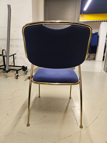 Konferenzstuhl Brunner blau gold