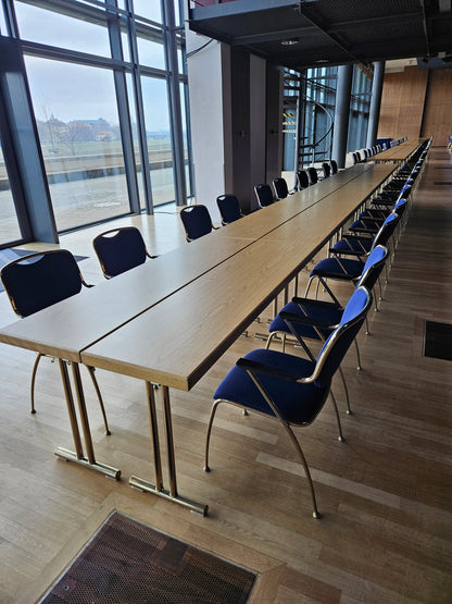 Konferenzstuhl Brunner blau gold