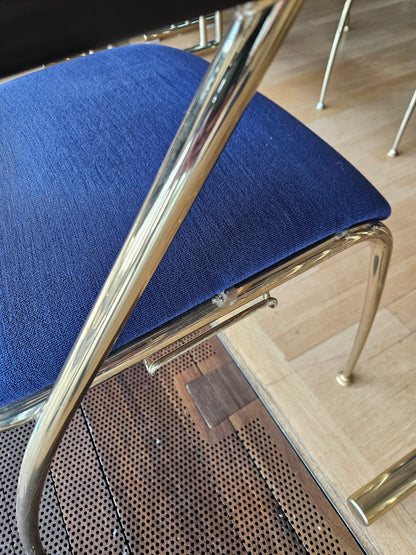 Konferenzstuhl Brunner blau gold
