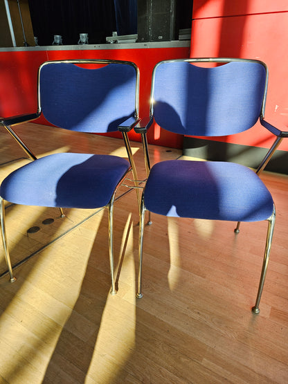 Konferenzstuhl Brunner blau gold