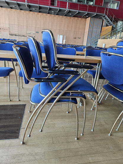 Konferenzstuhl Brunner blau gold