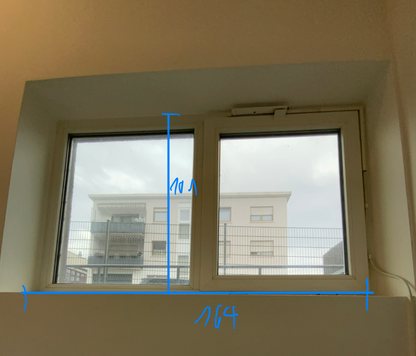 Fenster 2-fach Verglasung - Kunststoff/Alu 164x101 cm