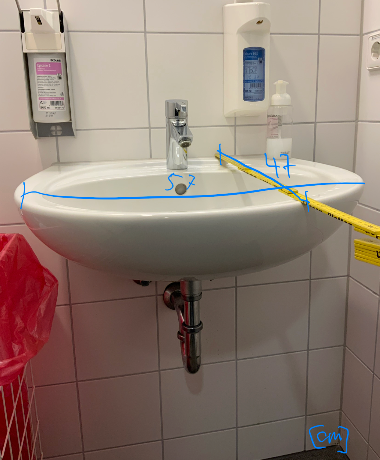 Waschbecken - Keramik 57x47 cm