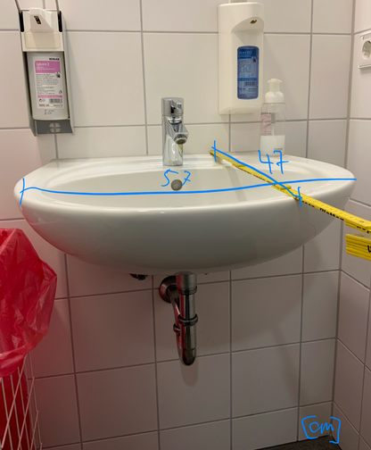 Waschbecken - Keramik 57x47 cm