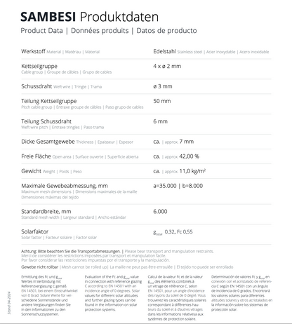 GKD Sambesi Metallgewebe - Edelstahl 4300x4380mm