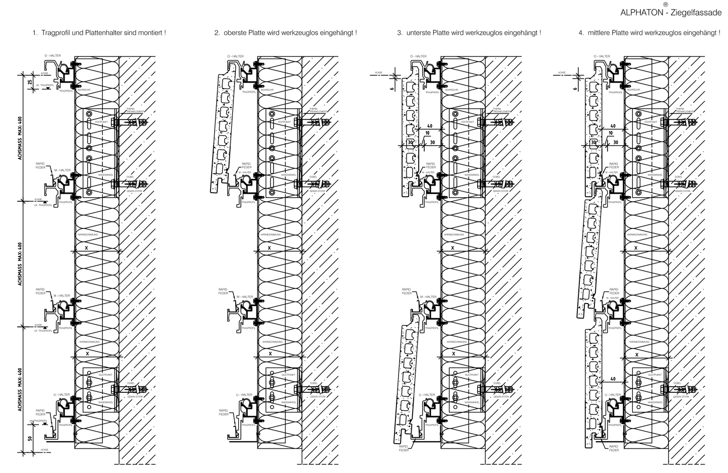 Möding Keramikfassade - türkis - verschieden Formate