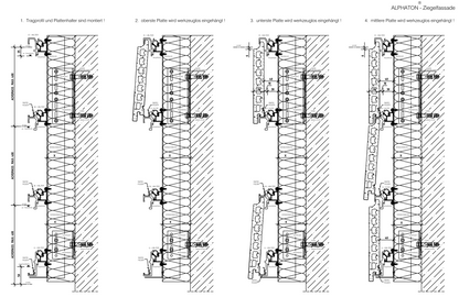 Möding Keramikfassade - türkis - verschieden Formate