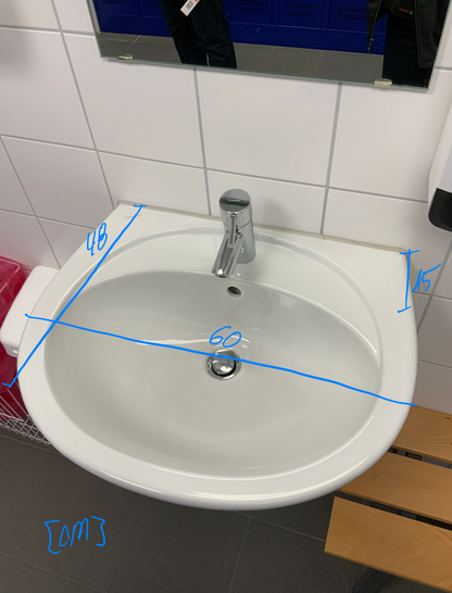 Reisser Waschbecken - Keramik 60x15x48 cm