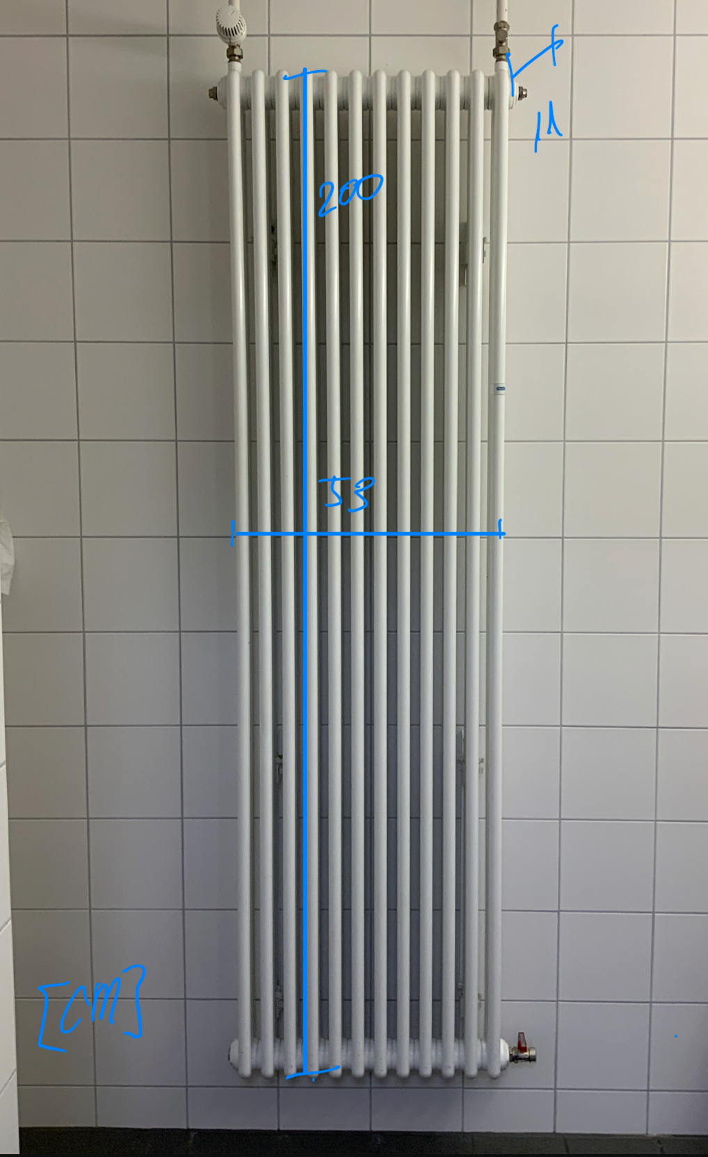 Delonghi 3 Säulen-Heizkörper - Stahl  53x200x11 cm