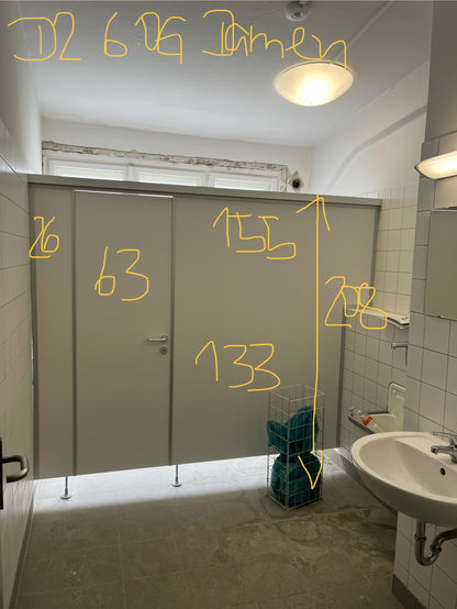 WC Trennwände - Chemnitzer Trennwände - 1er Kabine
