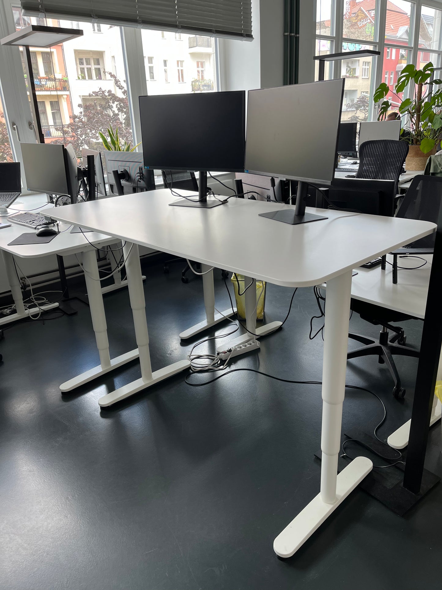 Schreibtisch komplett, Sitz- Stehtisch - Tischplatte & Gestell Modell Bekant 160 x 80 cm