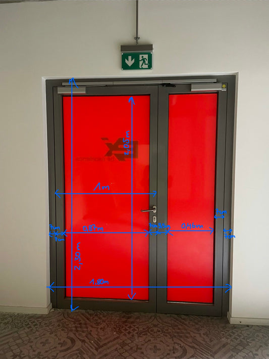 Zweiflüglige Alu-Brandschutztüren T30-2-RS Kawneer AA 720 FR
