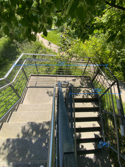 Treppenanlage - Stahl/Beton 5250x3080x3000mm