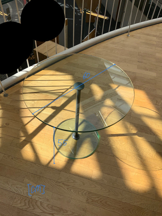 Beistelltisch - Glasfuß - Ø60 H55 cm