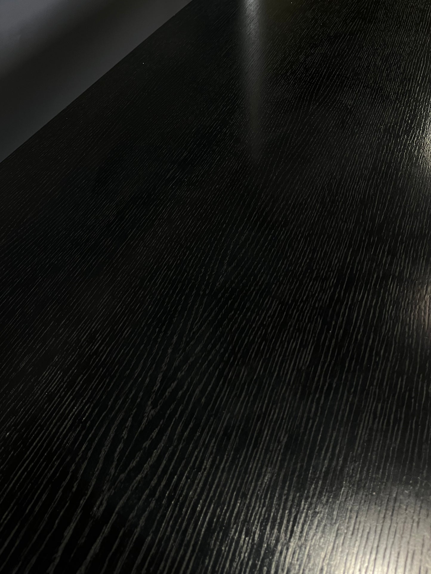 USM Haller Tisch, Eiche furniert, lackiert, schwarz, 2000 x 1000 x 740