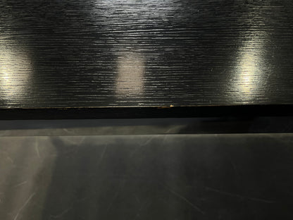 USM Haller Tisch, Eiche furniert, lackiert, schwarz, 2000 x 1000 x 740