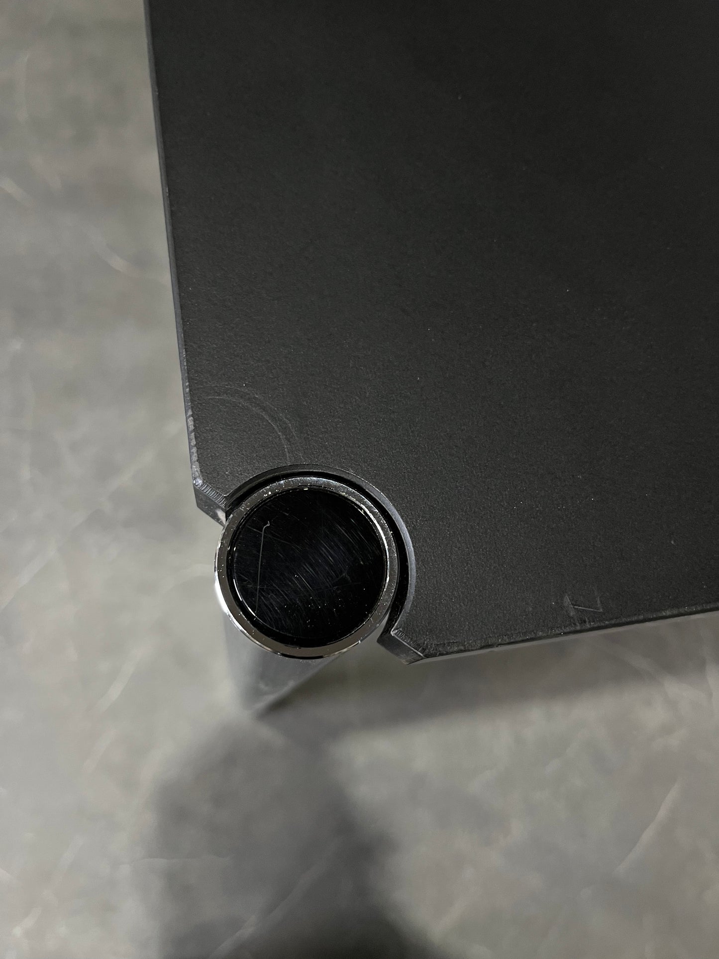 USM Haller Tisch, Linoleum, schwarz, 2000 x 1000 x 740