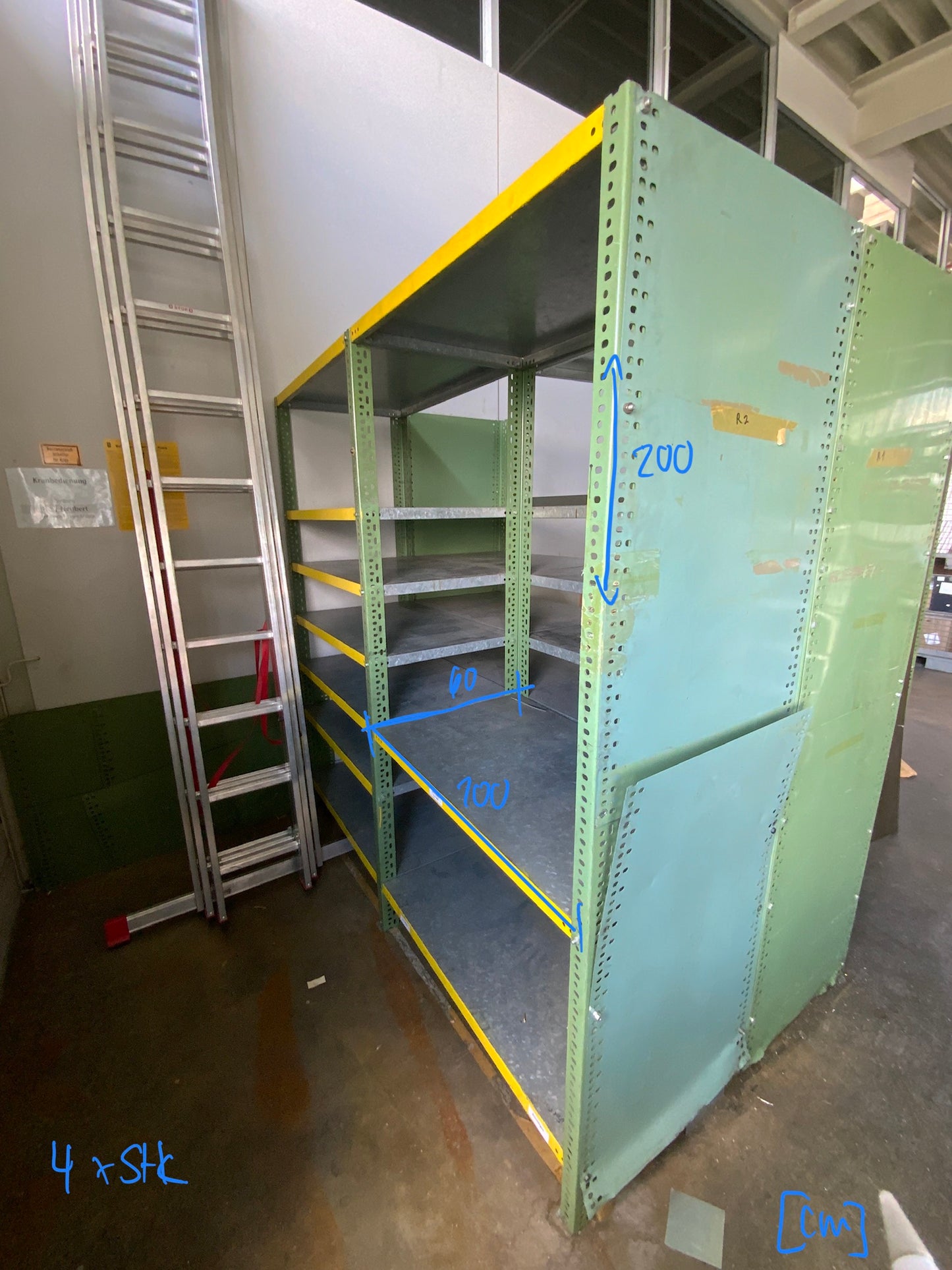 Schwerlastregal - Metall 1000x2000x600mm