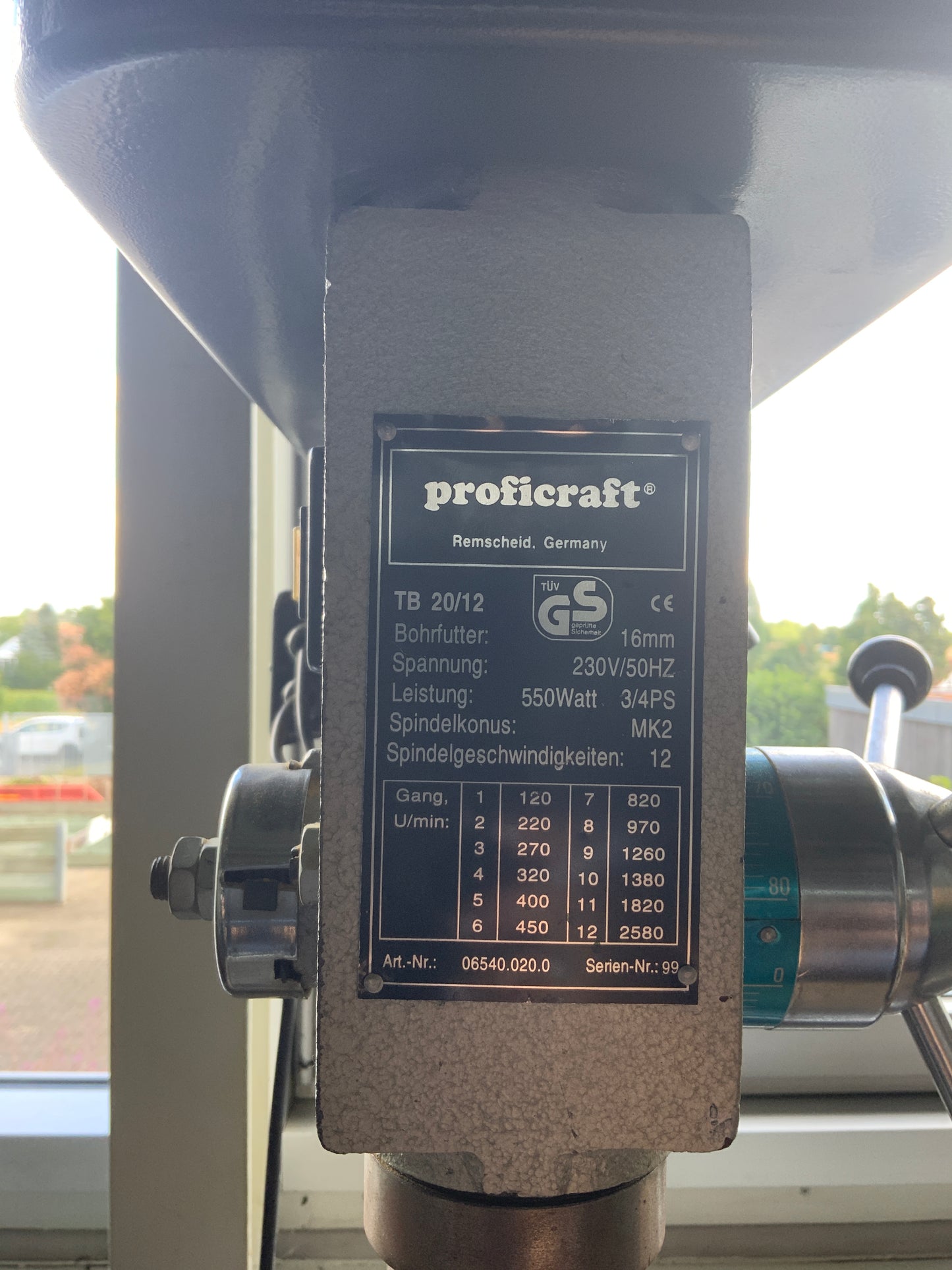 Proficraft TB 20/12 - Tischbohrmaschine