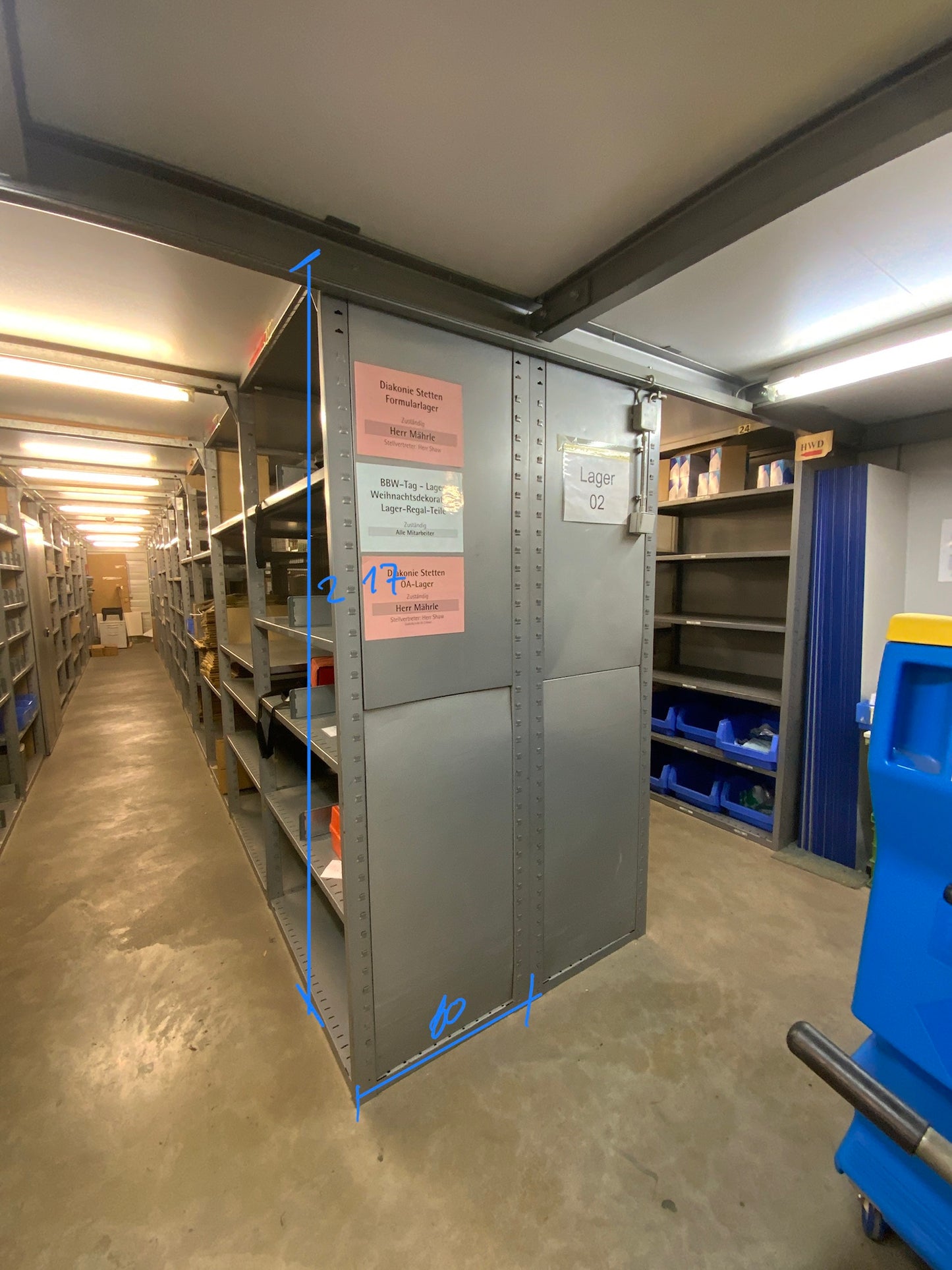 SSI SCHÄFER R4000 - mehrgeschossige Regaleinrichtung - Metall 25.5x2.17x8m