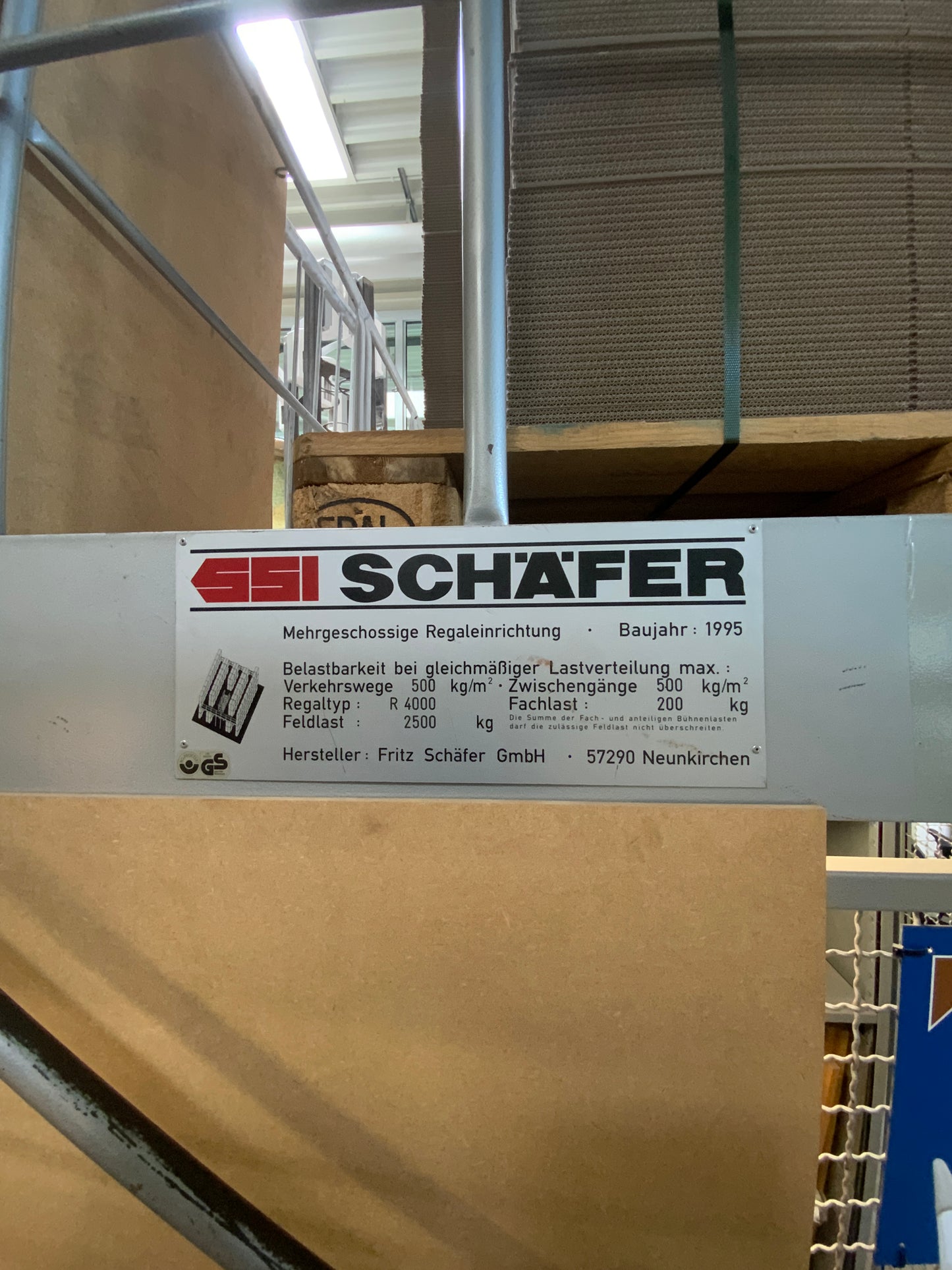 SSI SCHÄFER R4000 - mehrgeschossige Regaleinrichtung - Metall 25.5x2.17x8m
