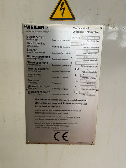 Weiler Praktikant 160 B - Leit- und Zugspindeldrehmaschine