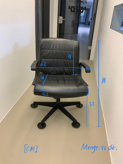 Knoll Lederdrehstuhl – Chefsessel / Bürodrehstuhl /  (gebraucht, Top-Zustand)