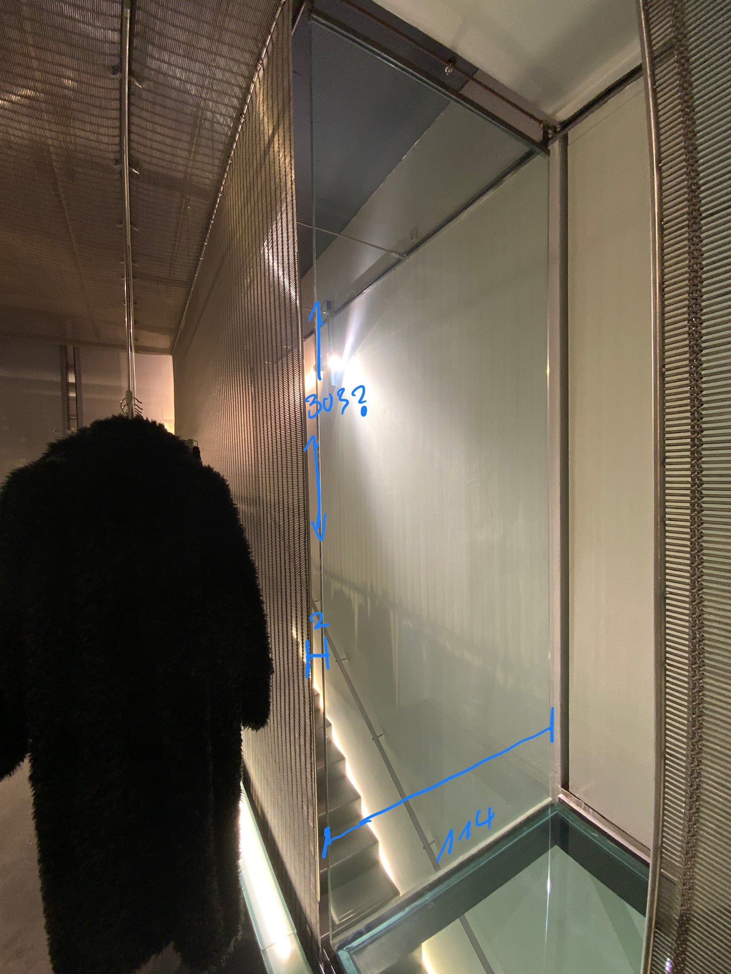 Ganzglasscheibe - Glas 300x114x2cm