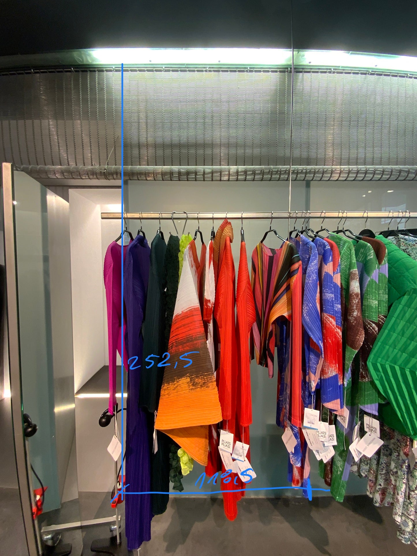 Ganzglasscheibe - Glas H 252cm