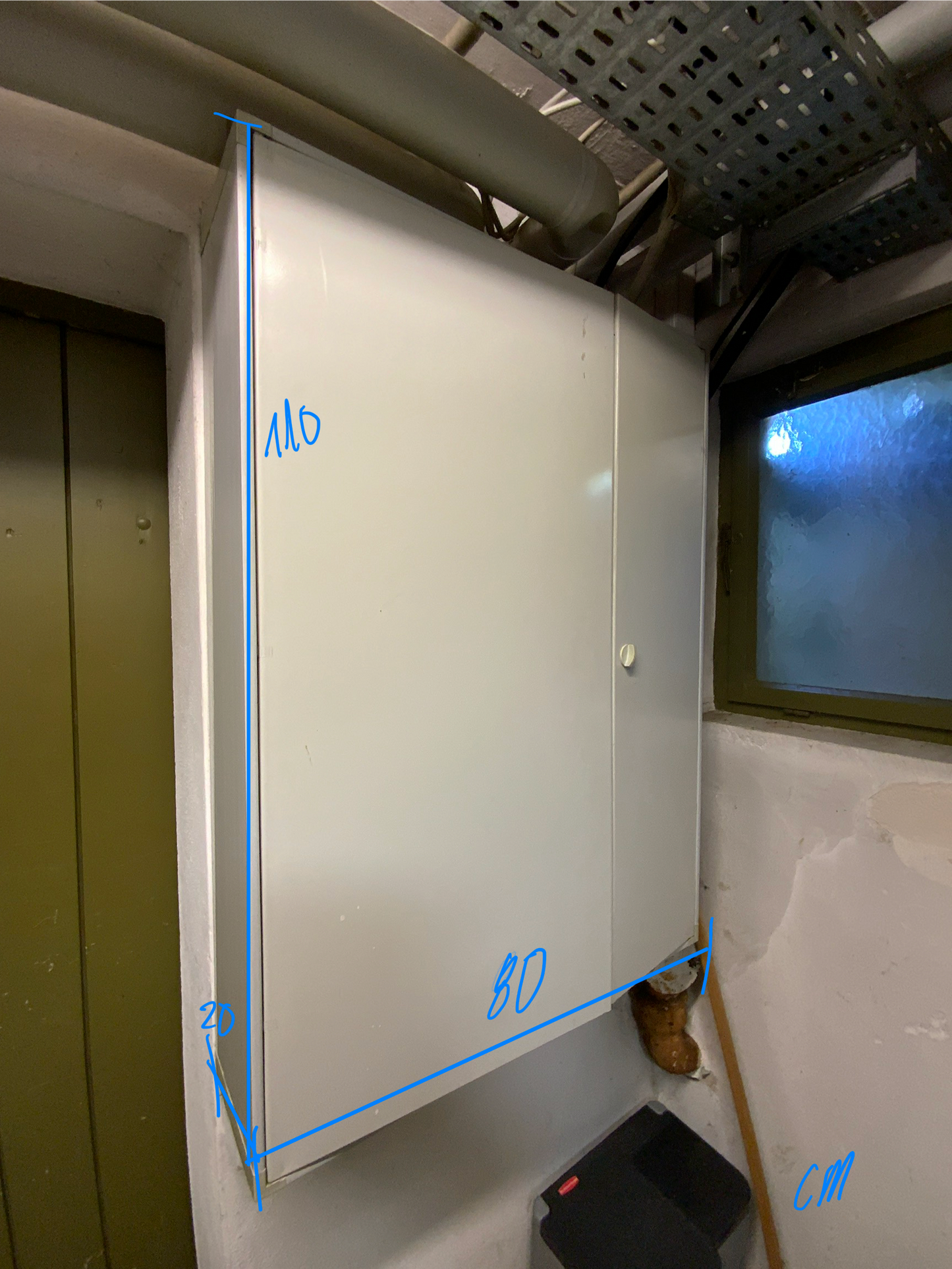 Schaltschrank - Metall - 80x110x20cm