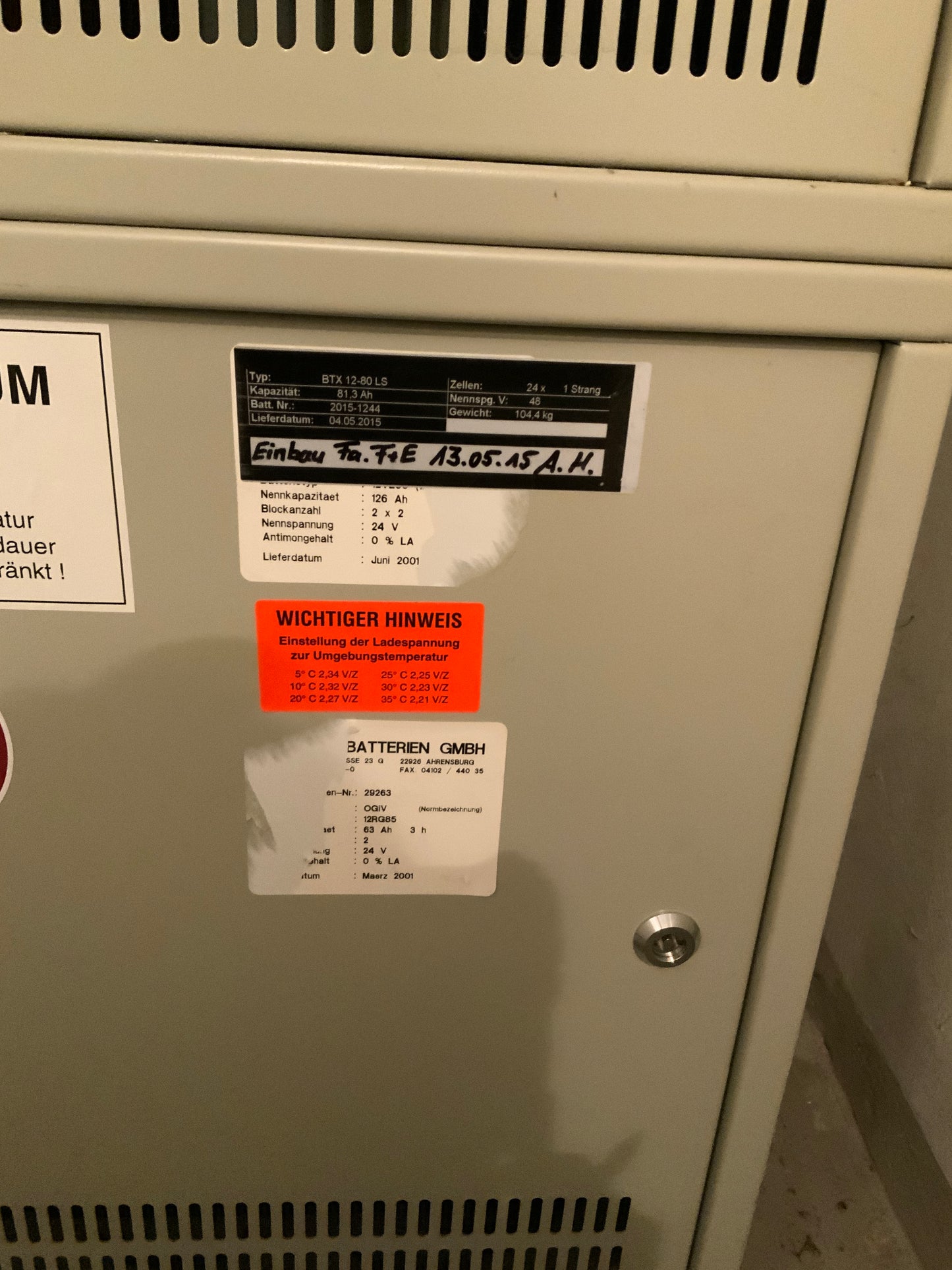 Ruhstrat Batterieanlage