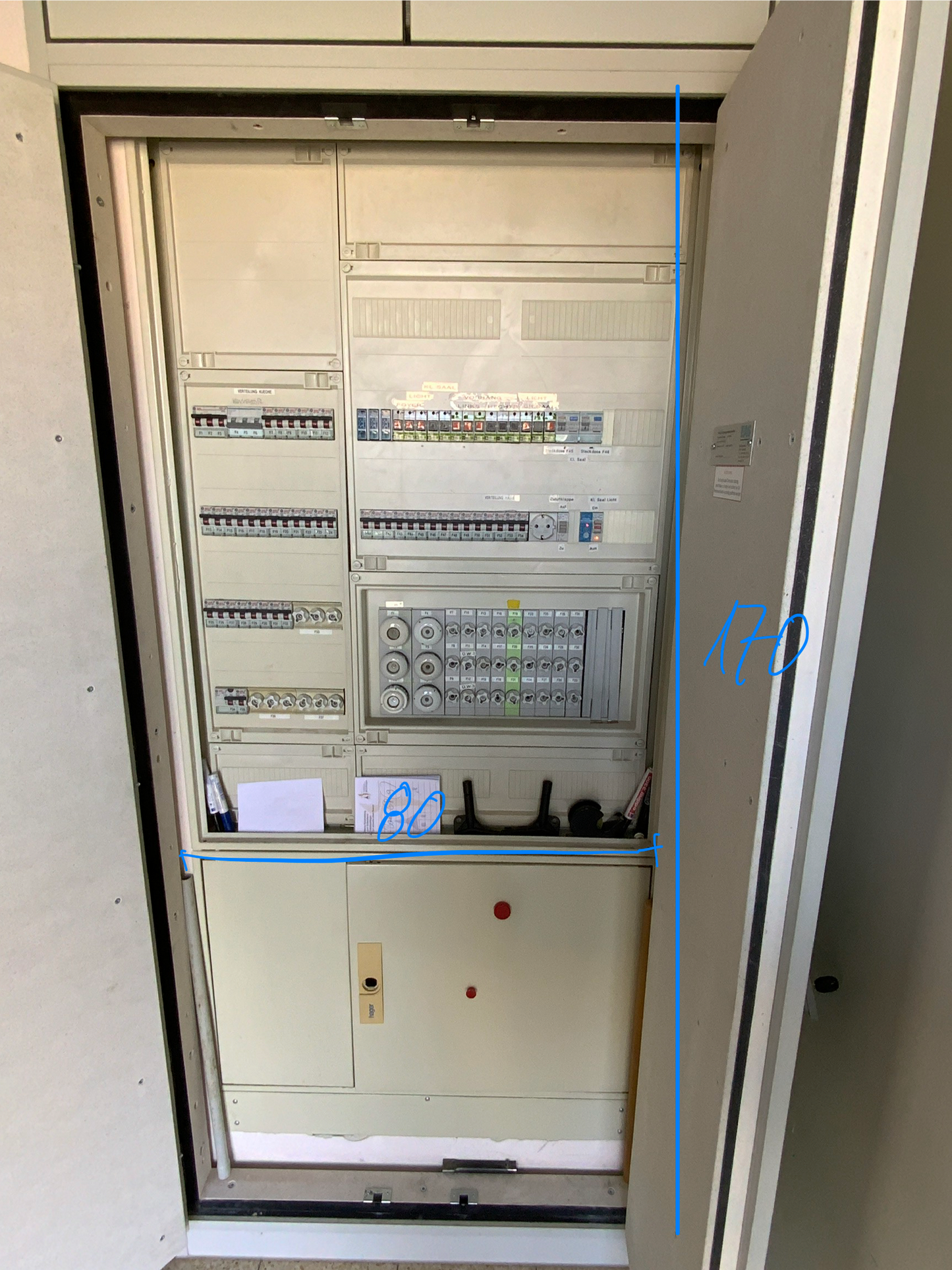 PROMAT-Schaltschrank - Metall - B 80cm H 170cm