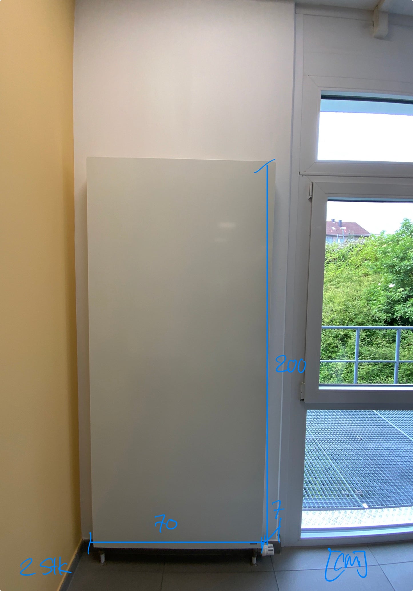 Delonghi Heizkörper - Stahl 90x200x7 cm