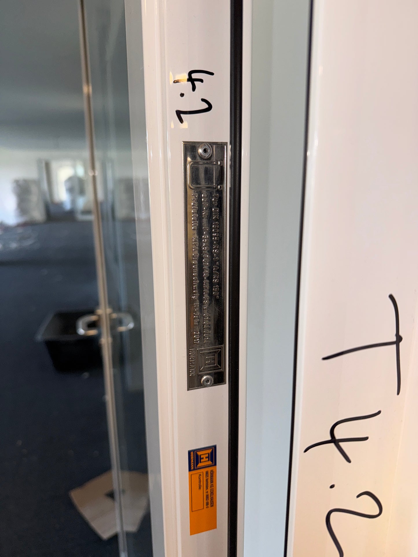 Rauchschutztür Glas Hörmann, RS -1, B1140/B1150 H2125