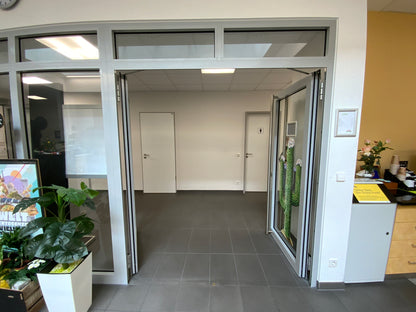 Systemtrennwand - Alu/Glas 577x250x6.5 cm