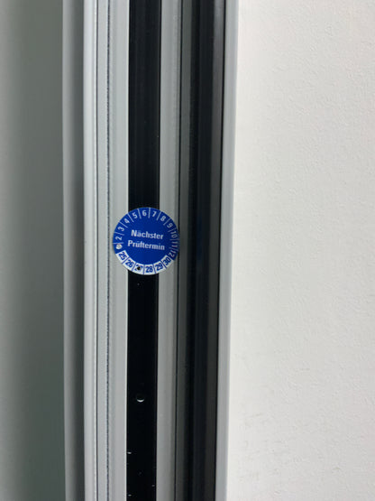 Brandschutztür mit Glaseinsatz 2-flüglig - T30 RS - innen DIN L - Aluminium/Glas 200x246x8