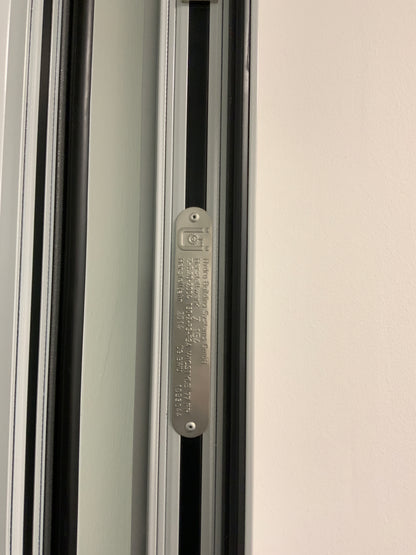 Brandschutztür-Tür mit Glaseinsatz 2-flüglig - T30 RS - innen DIN R - Aluminium/Glas 174x245x8