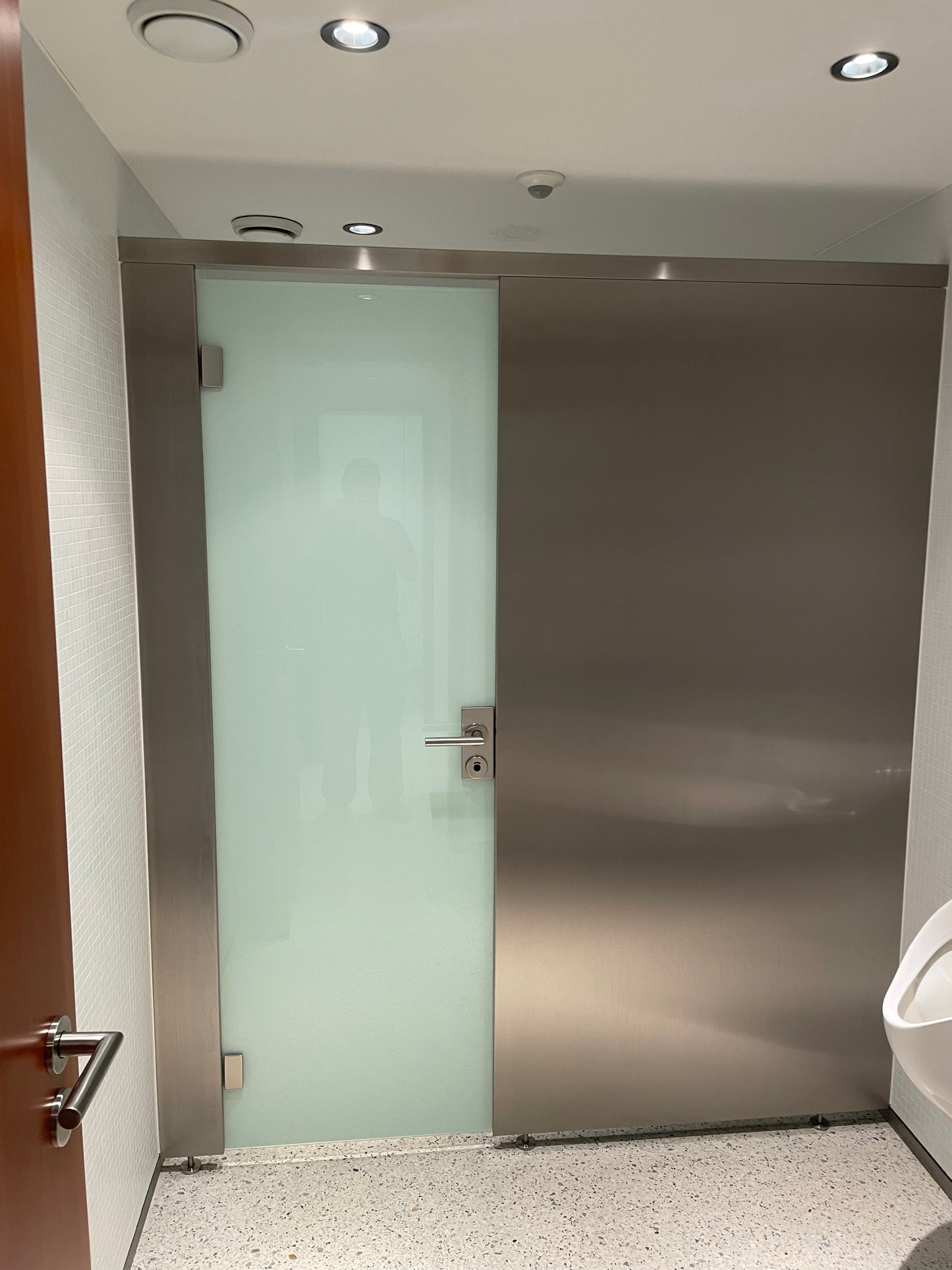 WC Trennwand WC Kabinen Edelstahl mit Glastür