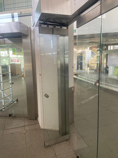 Glas-Faltwandsystem Typ 1 C (mit selbsttragendem Portal) – ReUse