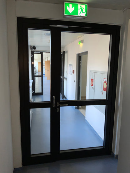 Doppelflügelige Brandschutztüre Glas T30-2-RS-FSA B170 H240