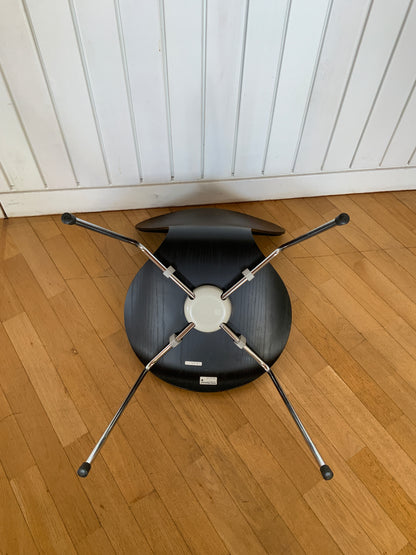 Fritz Hansen Serie 7 3107 Stuhl - schwarz/verchromt