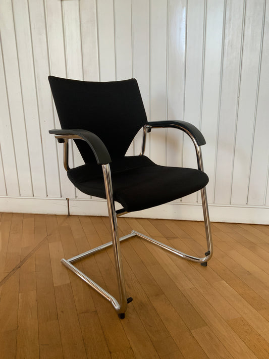 Wilkhahn Modus 277/7 Freischwinger - schwarz/verchromt