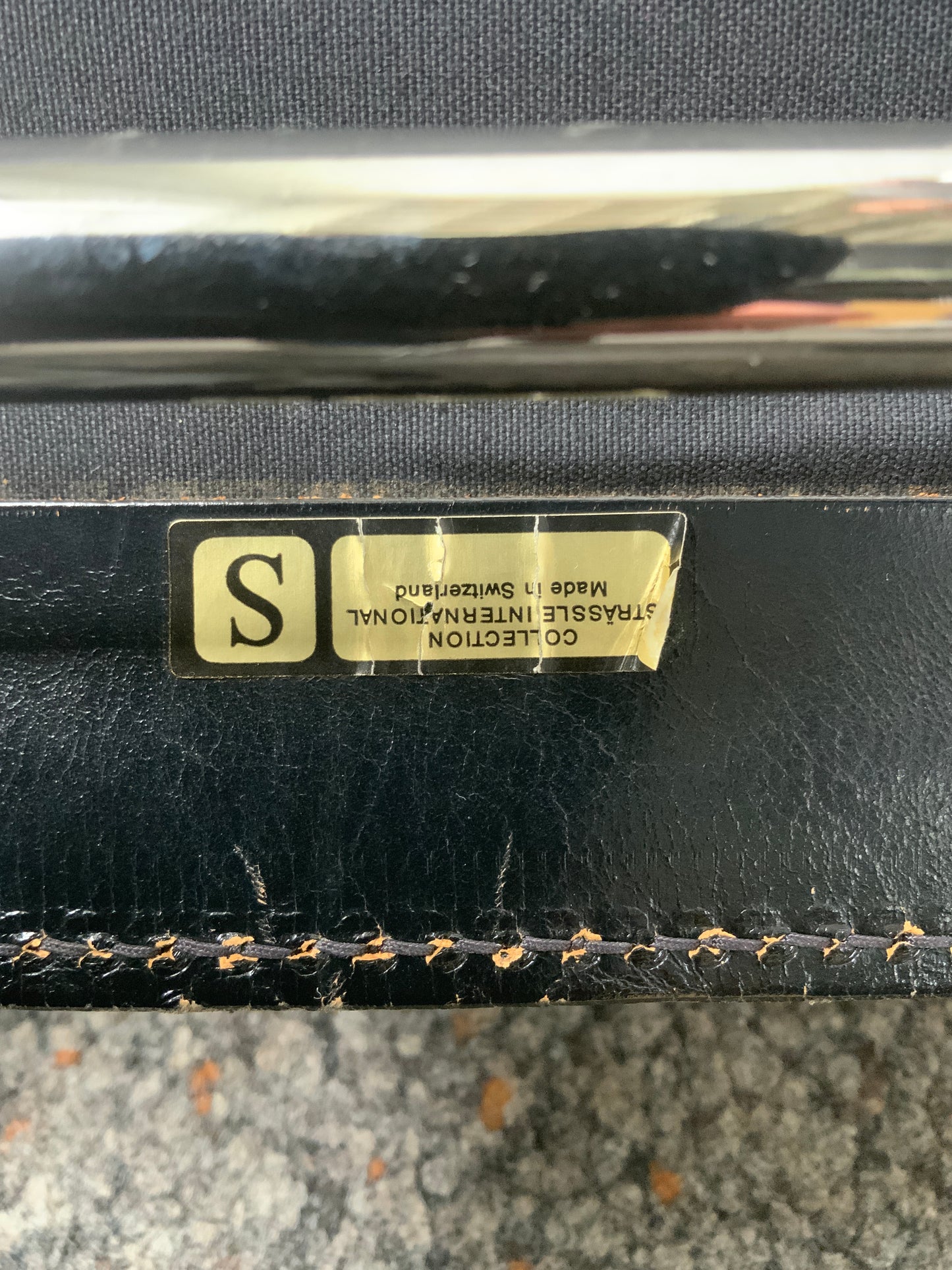Strässle HE Lederstuhl von Hans Eichenberger - Leder/verchromt